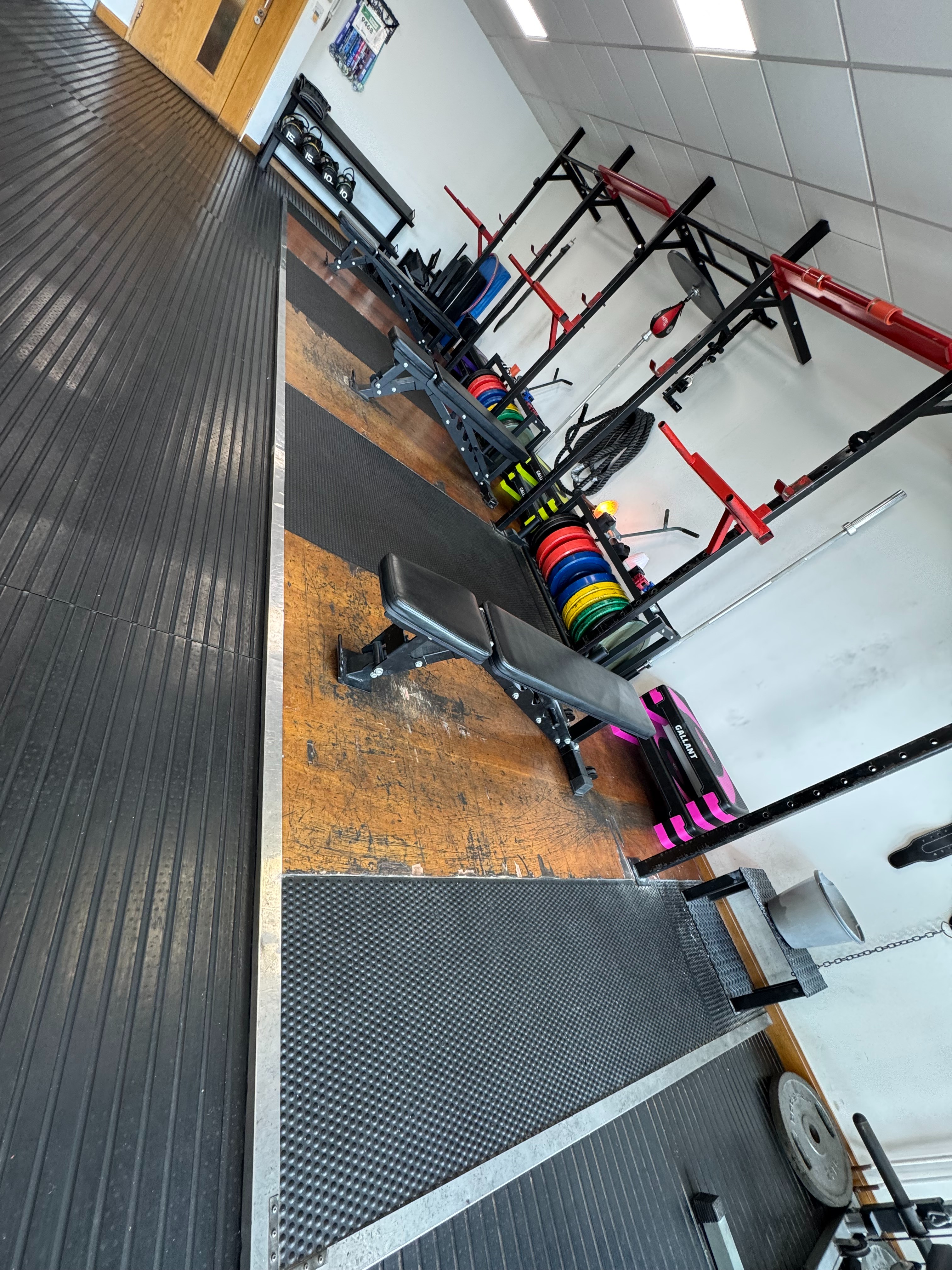 Booora free weights and bench area